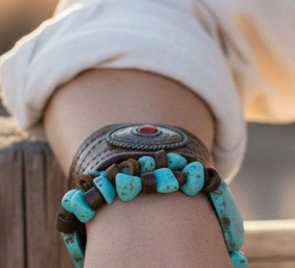 Handmade Western/Cowgirl Style Sustainable Upcycled Concho Bracelet